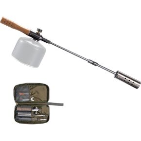 CAMPINGMOON Camping Grill Torch Dual Fuel Head Flame Adjustable for Charcoal Starter with Storage Case MT-3955/I-1010 (Butane + Isobutane)