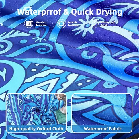 UMARDOO Beach Blanket Waterproof Large Beach Mat Sandproof 86.6" X 70.8", Compact Sand Free Mat Quick Drying Fits Up to 6 People with Storage Bag - Family Vacation Essentials (Blue) in Kuwait