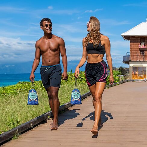 UMARDOO Beach Blanket Waterproof Large Beach Mat Sandproof 86.6" X 70.8", Compact Sand Free Mat Quick Drying Fits Up to 6 People with Storage Bag - Family Vacation Essentials (Blue) in Kuwait