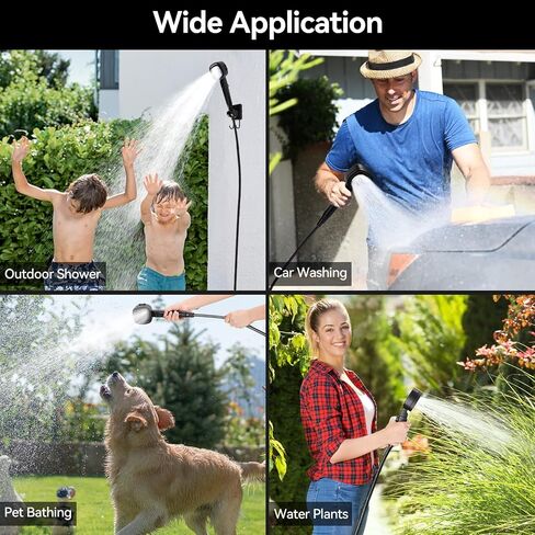 7800mAh Portable Shower for Camping, Rechargeable Electric Outdoor Shower Kit with Handbag, Filtered Shower Head, IPX7 Waterproof Shower Pump for Camp, Hiking, Car Washing, Pet Bath in Kuwait