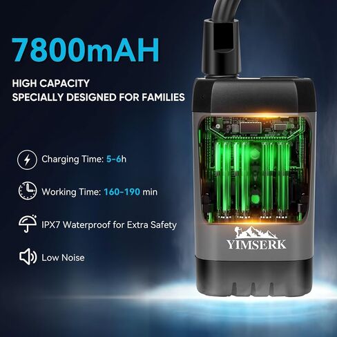 7800mAh Portable Shower for Camping, Rechargeable Electric Outdoor Shower Kit with Handbag, Filtered Shower Head, IPX7 Waterproof Shower Pump for Camp, Hiking, Car Washing, Pet Bath in Kuwait