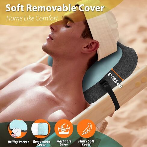 وسادة شاطئ قابلة للنفخ من TREKOLOGY - راحة فائقة وسهولة الحمل - تصميم مريح - وسادة سفر مدمجة - ALUFT Mint SE in Kuwait