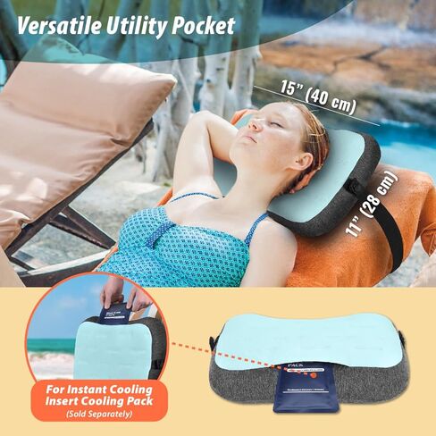 وسادة شاطئ قابلة للنفخ من TREKOLOGY - راحة فائقة وسهولة الحمل - تصميم مريح - وسادة سفر مدمجة - ALUFT Mint SE in Kuwait