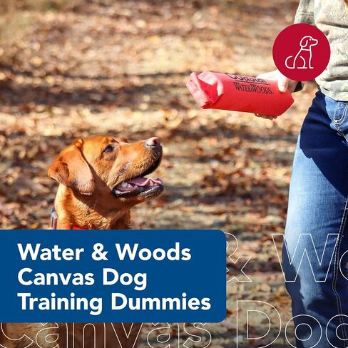Water & Woods Canvas Dog Training Dummies by Coastal Pet - Improves Dog Hunting Skills - Durable Canvas Material - Safe Training Tool - Orange, 3" x 12" in Saudi Arabia