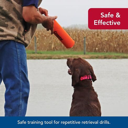 Water & Woods Canvas Dog Training Dummies by Coastal Pet - Improves Dog Hunting Skills - Durable Canvas Material - Safe Training Tool - Orange, 3" x 12" in Saudi Arabia