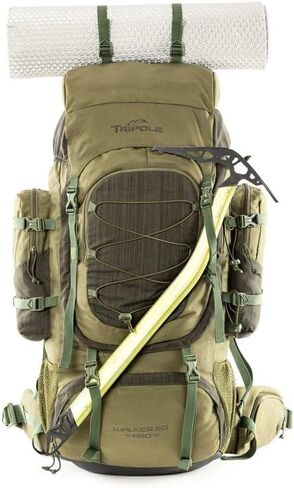 TriPole Walker Pro Rucksack for Trekking and Hiking (Olive Green, 60) in Saudi Arabia