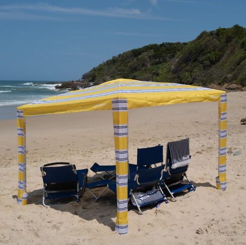 CoolCabana - The World's Best Beach Shelter |Large 8' x 8'| UPF 50+ | Beach Shade for The Whole Family | Strong in The Wind (Coronado Navy, 64ft2-8' x 8') in Kuwait