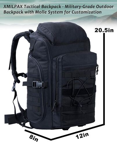 حقيبة ظهر تكتيكية MOLLE EDC Pack Bug Out Bag للمعدات التكتيكية والمشي لمسافات طويلة والتخييم والسفر والعمل in Saudi Arabia