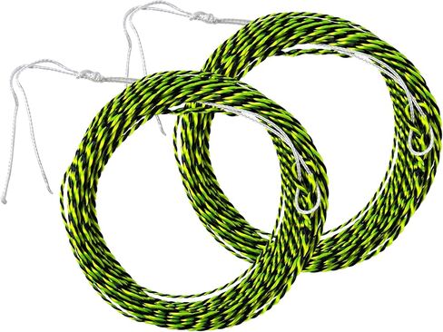 Goture Tenkara Line 2 PCS Fishing Tapered Float Polyester Line Furled Braided Tippet Ring Fly Line 12ft/3.6m Lengths 3 Colors with Yellow&Black/Gold/Orange&Black in Kuwait