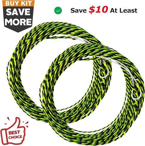 Goture Tenkara Line 2 PCS Fishing Tapered Float Polyester Line Furled Braided Tippet Ring Fly Line 12ft/3.6m Lengths 3 Colors with Yellow&Black/Gold/Orange&Black in Kuwait