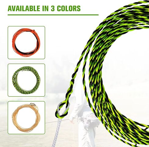 Goture Tenkara Line 2 PCS Fishing Tapered Float Polyester Line Furled Braided Tippet Ring Fly Line 12ft/3.6m Lengths 3 Colors with Yellow&Black/Gold/Orange&Black in Kuwait