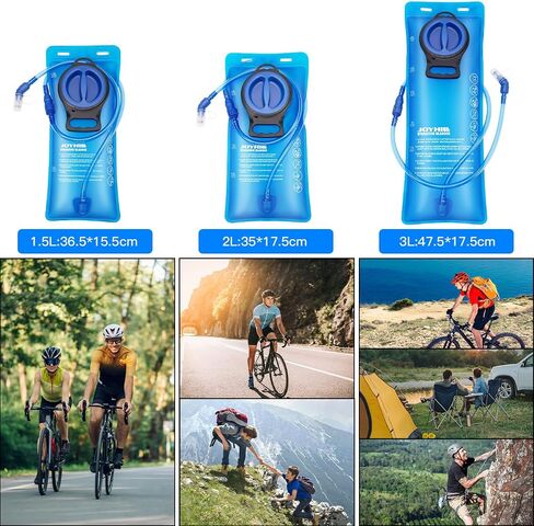 JOYHILL TPU مثانة ترطيب، 1.5L 2L 3L مثانة مياه للمشي لمسافات طويلة على ظهره خالية من BPA حزمة ترطيب مانعة للتسرب in Saudi Arabia
