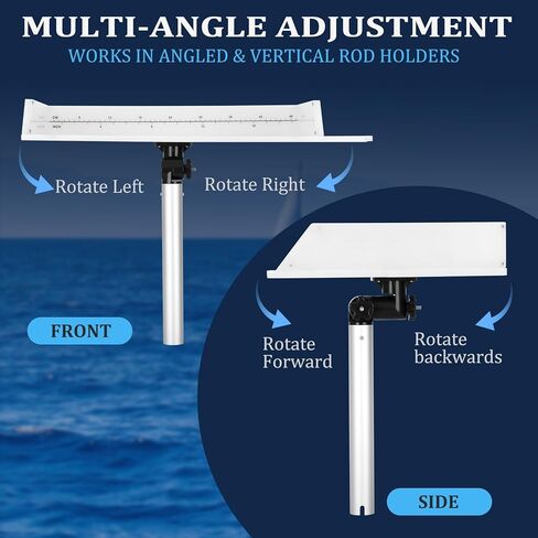 Boat Cutting Board 25.1" x 13", Bait Board/Fillet Table with Separate Tool Slots, 360° Adjustable Rod Holder Fishing Fillet Table with Scale, Extended Boat Fish Cleaning Table in Kuwait