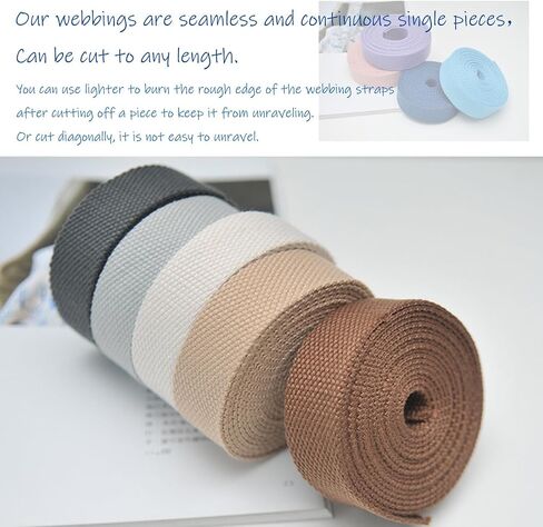 1 Inch Heavy Cotton Webbing 5.5~6 Yards Polyester Cotton Webbing Strap for Arts and DIY Crafts, Sewing Webbing Tote Canvas Bags Making Outdoor Accessories (Beige) in Saudi Arabia