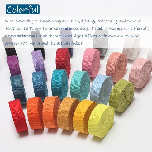 1 Inch Heavy Cotton Webbing 5.5~6 Yards Polyester Cotton Webbing Strap for Arts and DIY Crafts, Sewing Webbing Tote Canvas Bags Making Outdoor Accessories (Beige) in Saudi Arabia