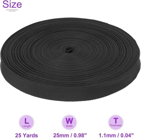DMiotech Nylon Webbing Belt 10 Yard 25 Yard 50 Yard Length 1" 3/4" 2" 1-1/2" Width Nylon Straps for Sewing Luggage in Saudi Arabia