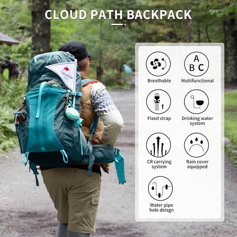 Naturehike 55/65L Internal Frame Hiking Backpack for Outdoor Camping Travel Backpacking Backpack for Men (Army Green, 55L) in Saudi Arabia