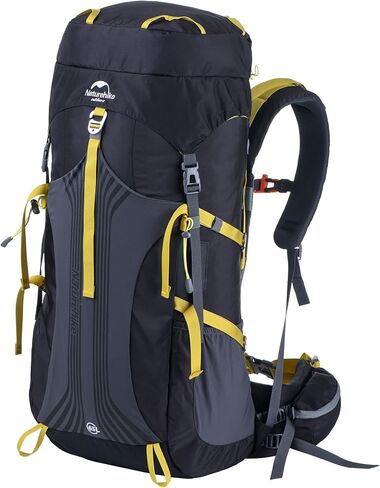 Naturehike 55/65L Internal Frame Hiking Backpack for Outdoor Camping Travel Backpacking Backpack for Men (Army Green, 55L) in Saudi Arabia