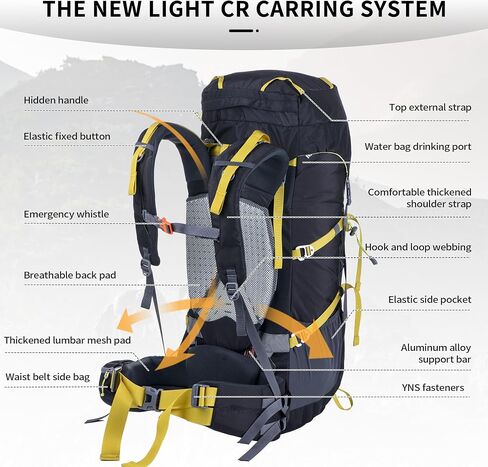 Naturehike 55/65L Internal Frame Hiking Backpack for Outdoor Camping Travel Backpacking Backpack for Men (Army Green, 55L) in Saudi Arabia