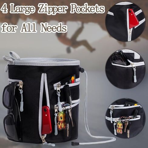 Chalk Bag for Rock Climbing Chalk Bucket - Large Bouldering Chalk Bag Rock Climbing Gear (Upgraded) in Saudi Arabia