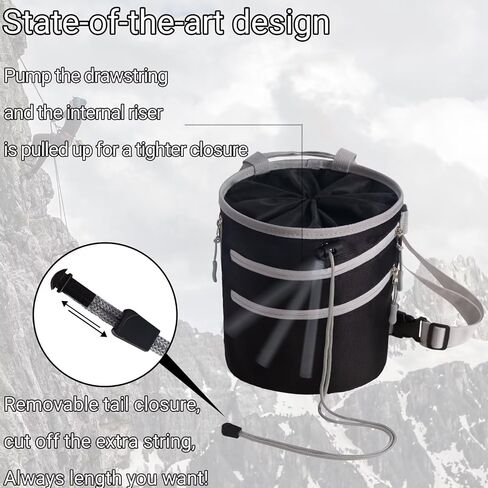 Chalk Bag for Rock Climbing Chalk Bucket - Large Bouldering Chalk Bag Rock Climbing Gear (Upgraded) in Saudi Arabia