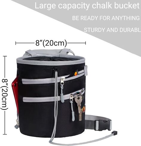 Chalk Bag for Rock Climbing Chalk Bucket - Large Bouldering Chalk Bag Rock Climbing Gear (Upgraded) in Saudi Arabia