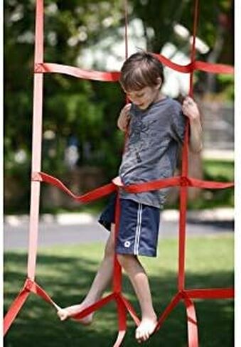 Slackers Ninja Net- Red | Ninjaline Net | Cargo Climbing net | Ninja Training | Net for Slackline Obstacle Course in Kuwait