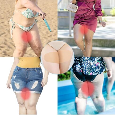 شريط جلدي داخلي من WOLAIYE، شريط مضاد للاحتكاك في الفخذ، رقع الفخذين، رقعة حماية من الاحتكاك للبشرة - 6 قطع in Kuwait