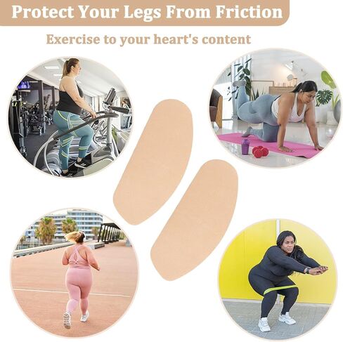 شريط جلدي داخلي من WOLAIYE، شريط مضاد للاحتكاك في الفخذ، رقع الفخذين، رقعة حماية من الاحتكاك للبشرة - 6 قطع in Kuwait