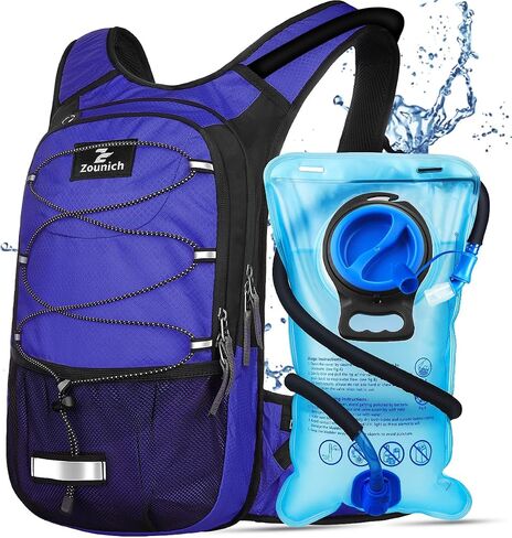 Zounich Hydration Backpack, Breathable Running Backpack with 3L Water Bladder, Large Capacity Hiking Rucksack Outdoors Hydration Bag Pack Perfect for Cycling Camping Fitness Climbing Fits Men & Women in Saudi Arabia