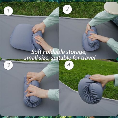 Camping Pillow Small Travel Pillow Memory Foam Bed Soft Neck Pillow Lightweight Easy to Carry Portable Cooling Home Pillow Removable Pillow Cover with Travel Storage Bag (Gray) in Saudi Arabia