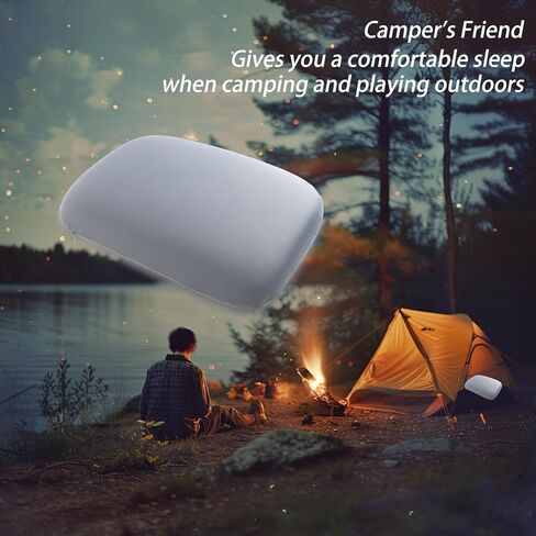 Camping Pillow Small Travel Pillow Memory Foam Bed Soft Neck Pillow Lightweight Easy to Carry Portable Cooling Home Pillow Removable Pillow Cover with Travel Storage Bag (Gray) in Saudi Arabia