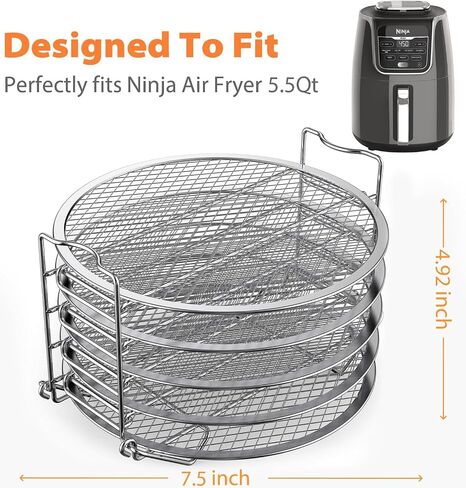 SICHEER Dehydrator Rack Stainless Steel Stand Accessories Compatible with Ninja Air Fryer 4-Qt … in Saudi Arabia