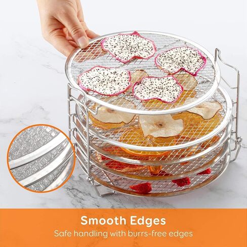SICHEER Dehydrator Rack Stainless Steel Stand Accessories Compatible with Ninja Air Fryer 4-Qt … in Saudi Arabia