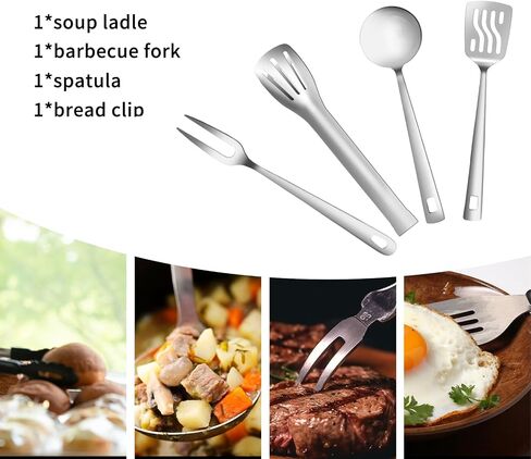 Camping Cooking Utensils Set - Camping Kitchen Equipment, Compact and Portable Camper Accessories, Perfect for Travel, Picnic, RV, Camping, BBQ, Party in Saudi Arabia