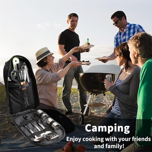 Camping Cooking Utensils Set - Camping Kitchen Equipment, Compact and Portable Camper Accessories, Perfect for Travel, Picnic, RV, Camping, BBQ, Party in Saudi Arabia