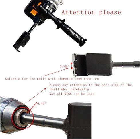 مجموعة واحدة من محول مثقاب مرساة الجليد عالي الكفاءة وأداة صيد الجليد، إعداد سريع للخيمة مع محول مثقاب أوجي للتخييم في الشتاء في الهواء الطلق وأداة مرساة الجليد لصيد الأسماك in Kuwait