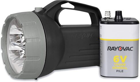 مصباح يدوي LED عائم من RAYOVAC، بطارية 6 فولت متضمنة، عمر بطارية رائع، يطفو لسهولة استعادة المياه، ضوء الطوارئ in Kuwait