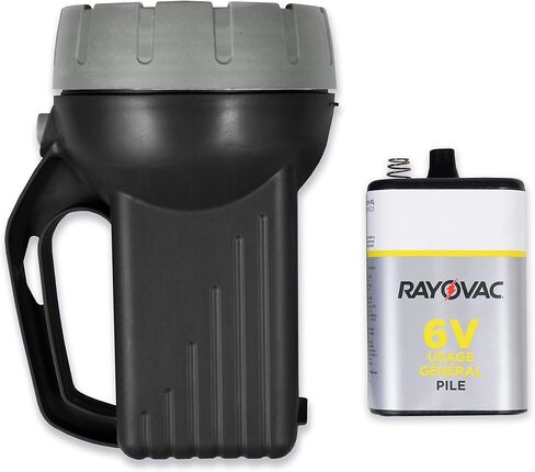 مصباح يدوي LED عائم من RAYOVAC، بطارية 6 فولت متضمنة، عمر بطارية رائع، يطفو لسهولة استعادة المياه، ضوء الطوارئ in Kuwait