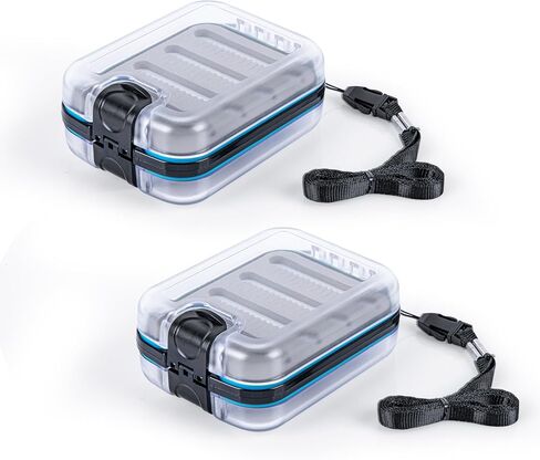 Fly Boxes For Fly Fishing Jig Box: Waterproof Fly Fishing Box Easy Grip Foam Jig Fly Fishing Tackle Box 3.9 * 3.1 * 1.4 Inch Type A(2 PCS) in Saudi Arabia