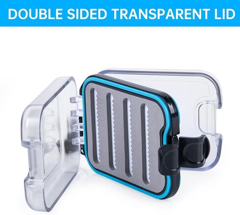Fly Boxes For Fly Fishing Jig Box: Waterproof Fly Fishing Box Easy Grip Foam Jig Fly Fishing Tackle Box 3.9 * 3.1 * 1.4 Inch Type A(2 PCS) in Saudi Arabia
