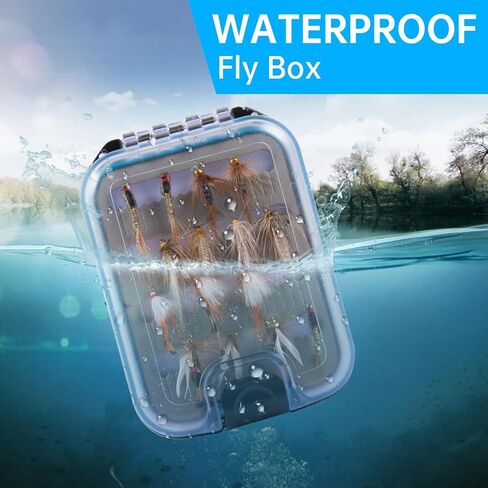 Fly Boxes For Fly Fishing Jig Box: Waterproof Fly Fishing Box Easy Grip Foam Jig Fly Fishing Tackle Box 3.9 * 3.1 * 1.4 Inch Type A(2 PCS) in Saudi Arabia