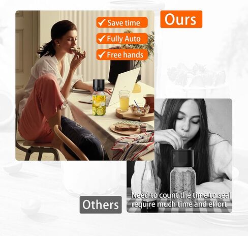 Mason Jar Vacuum Sealer، 2024 ترقية M1 مجموعة سدادة الهواء الكهربائية الأوتوماتيكية بالكامل لتعليب برطمانات ميسون ذات الفم العريض والمنتظم، آلة إغلاق جرة ميسون ذات الكرة اللاسلكية لتوفير الطعام in Saudi Arabia