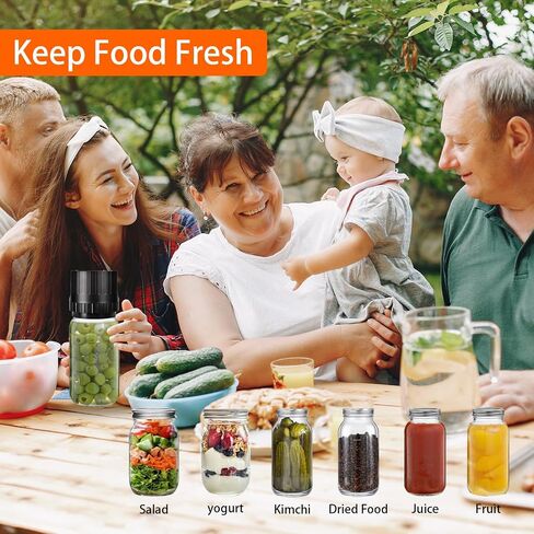 Mason Jar Vacuum Sealer، 2024 ترقية M1 مجموعة سدادة الهواء الكهربائية الأوتوماتيكية بالكامل لتعليب برطمانات ميسون ذات الفم العريض والمنتظم، آلة إغلاق جرة ميسون ذات الكرة اللاسلكية لتوفير الطعام in Saudi Arabia