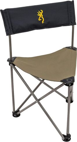 Browning Dakota Hunting and Camping Chair - Compact and Foldable Steel Frame with 3 Legs, Extra Wide 600D Fabric Seat, Angled Back, and Shoulder Carry Bag in Saudi Arabia