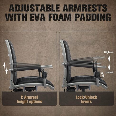 كرسي صيد دوار صامت 360 درجة من أي وقت مضى للستائر، مقاعد صيد قابلة للطي قابلة للتعديل مع مساند للذراعين للأنشطة الخارجية، صيد الأسماك، دعم 300 رطل in Kuwait