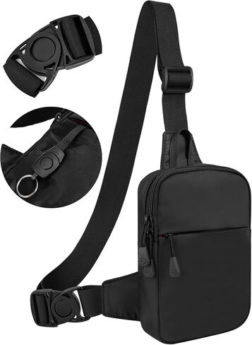 Mini Sling Bag for Men, Waterproof Small Crossbody Bag Lightweight Everyday Carry Chest Bag for Travel Walk Sport in Saudi Arabia