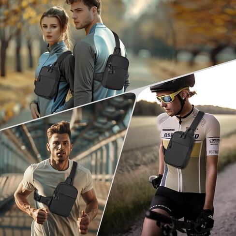 Mini Sling Bag for Men, Waterproof Small Crossbody Bag Lightweight Everyday Carry Chest Bag for Travel Walk Sport in Saudi Arabia