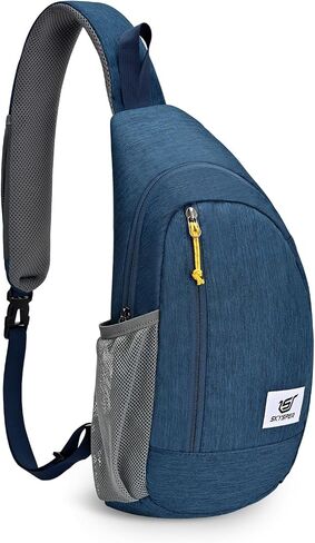 SKYSPER Sling Bag RFID Crossbody Sling Backpack Cross Body Shoulder Travel Bag Hiking Daypack for Women Men(Black) in Saudi Arabia