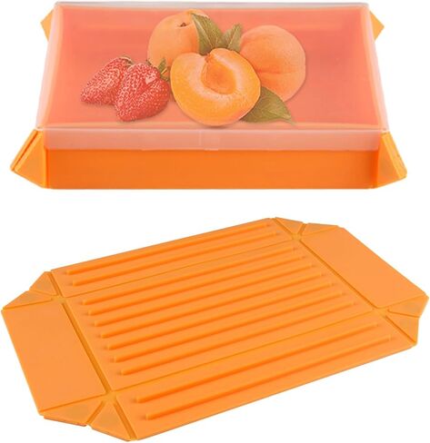 أطباق وأوعية سيليكون قابلة للطي مع غطاء، أطباق عشاء قابلة للطي، حاوية تخزين طعام الشواء، وعاء سفر قابل للطي للتخييم، المشي لمسافات طويلة، إعداد الوجبات، الوجبات الخفيفة، السلطة، تناول الطعام بواسطة Rely2016 (برتقالي) in Kuwait